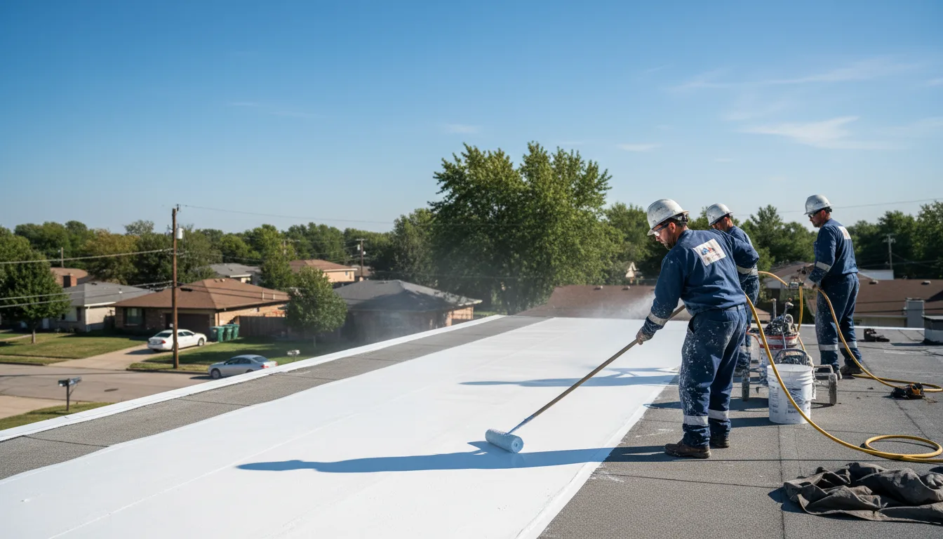 Commercial roof coating in Capron, IL near me